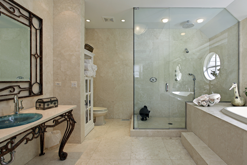 Florida Bathroom Remodeling Contractors - Marble bathroom remodeling in Long Island home